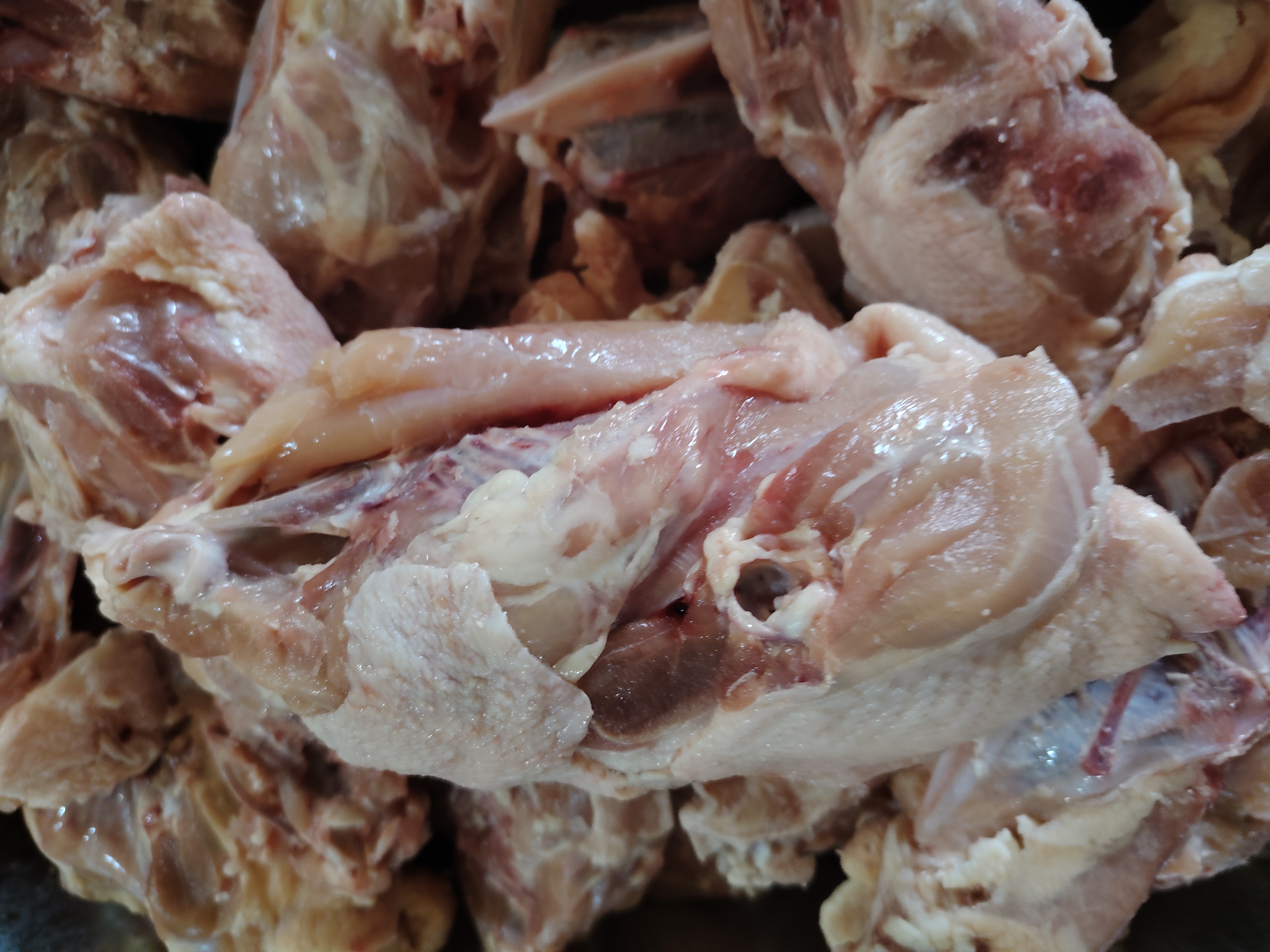 鸡胸肉拍打过程