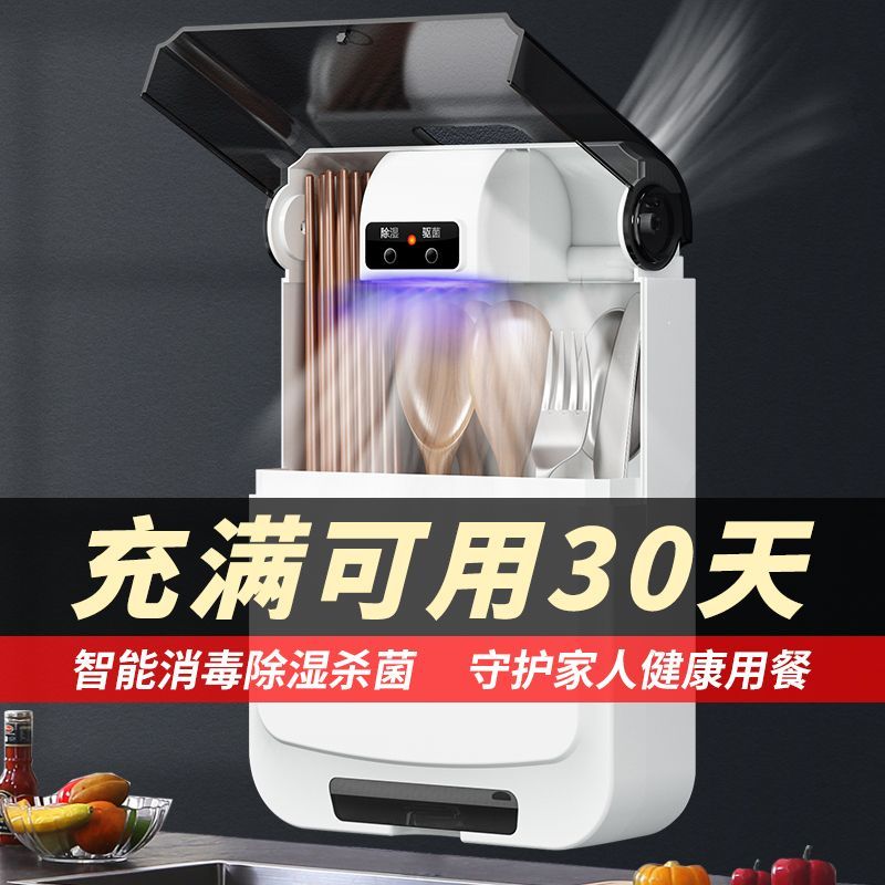丽贝德便携消毒筷子筒防尘防霉壁挂式收纳盒厨房家用多功能装