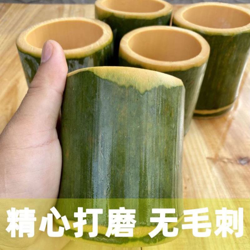 新鲜竹筒杯定制竹筒饭专用竹筒奶茶老竹蒸饭筒厂家直发
