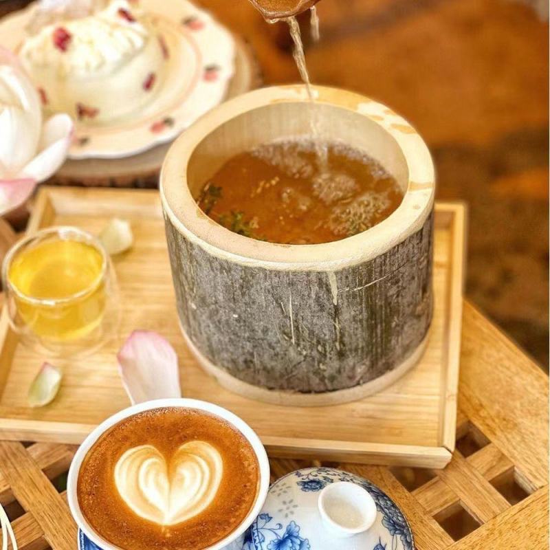 新鲜竹筒杯定制竹筒饭专用竹筒奶茶老竹蒸饭筒厂家直发