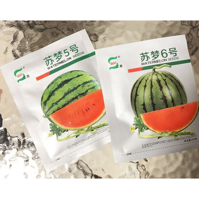 苏梦5号6号早熟小果型西瓜种子大红瓤耐低温杂交西瓜种