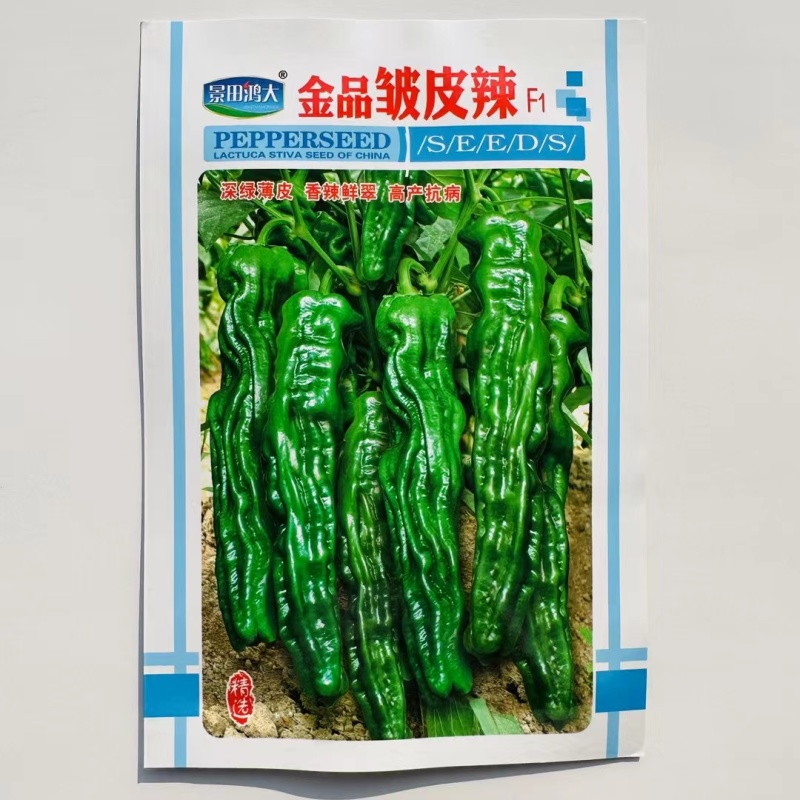 中早熟一代杂交皱皮椒种子薄皮高产抗病口感好商品性佳