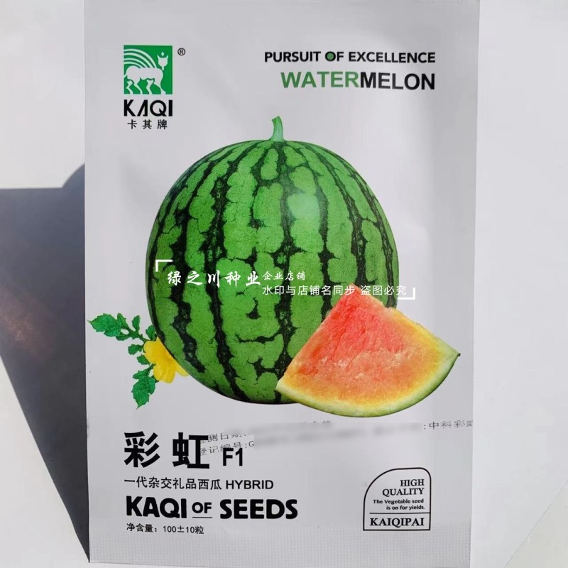 优质礼品西瓜种子彩虹瓤小型西瓜种籽糖度高皮薄酥脆七彩西瓜