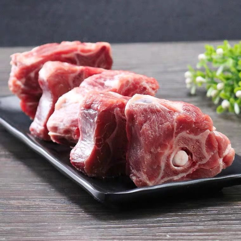 新鲜羊脖子4斤批发现杀羊脊骨羊脖骨多肉食材羊骨头包邮