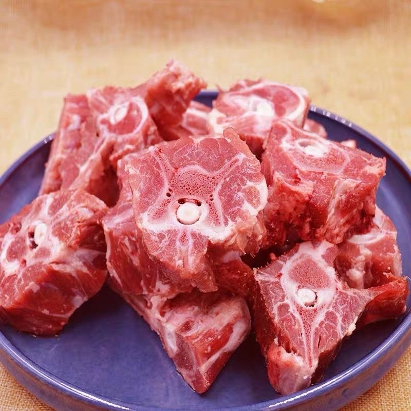 新鲜羊脖子4斤批发现杀羊脊骨羊脖骨多肉食材羊骨头包邮