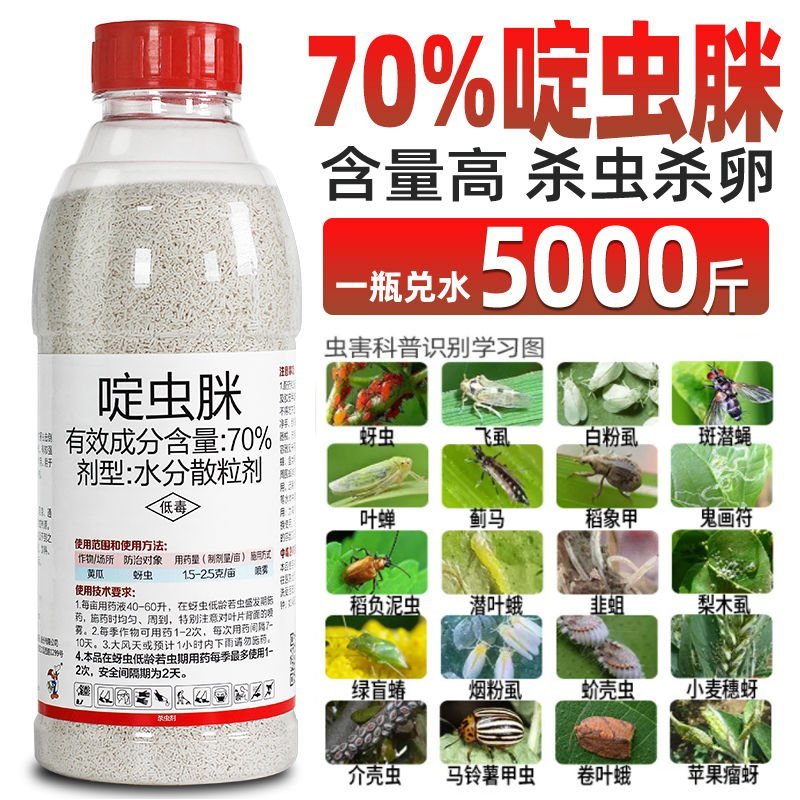 70%啶虫脒杀虫剂蚜虫蓟马白粉虱稻飞虱潜叶蛾木虱杀虫剂