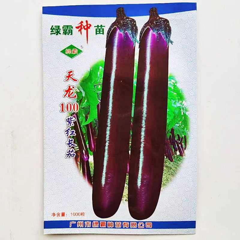 茄子种子绿霸天龙100紫红长茄子种子烧烤茄子春夏秋季播蔬