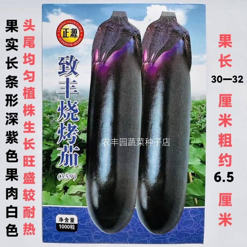和利农正源致丰烧烤茄种子黑紫色粗茄子种籽四季阳台盆栽蔬菜