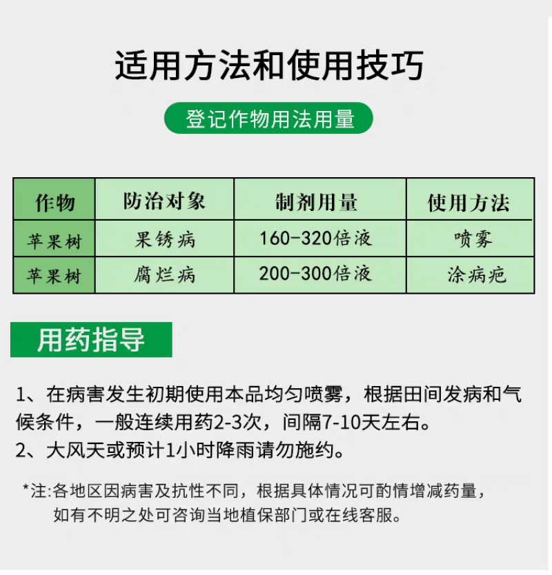 辛菌胺醋酸盐柑橘苹果腐烂病溃疡病锈病枯萎病杀菌剂