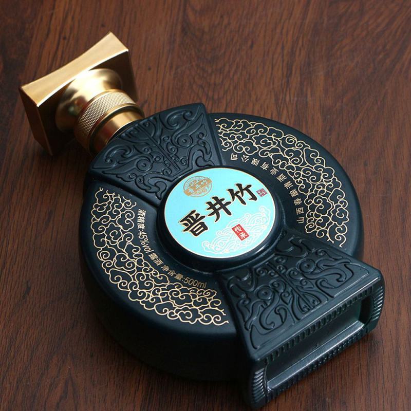山西特产竹酒45度晋井竹500mL*2瓶清香型礼盒酒包邮