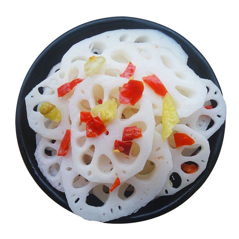 【泡菜】食乐天剁椒香藕10斤包邮整箱批发开袋即食藕片莲藕