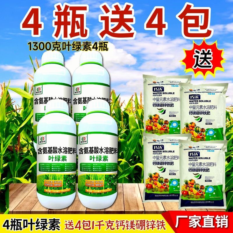 叶绿素十二元素叶面肥送买一送一绿叶提苗1300克