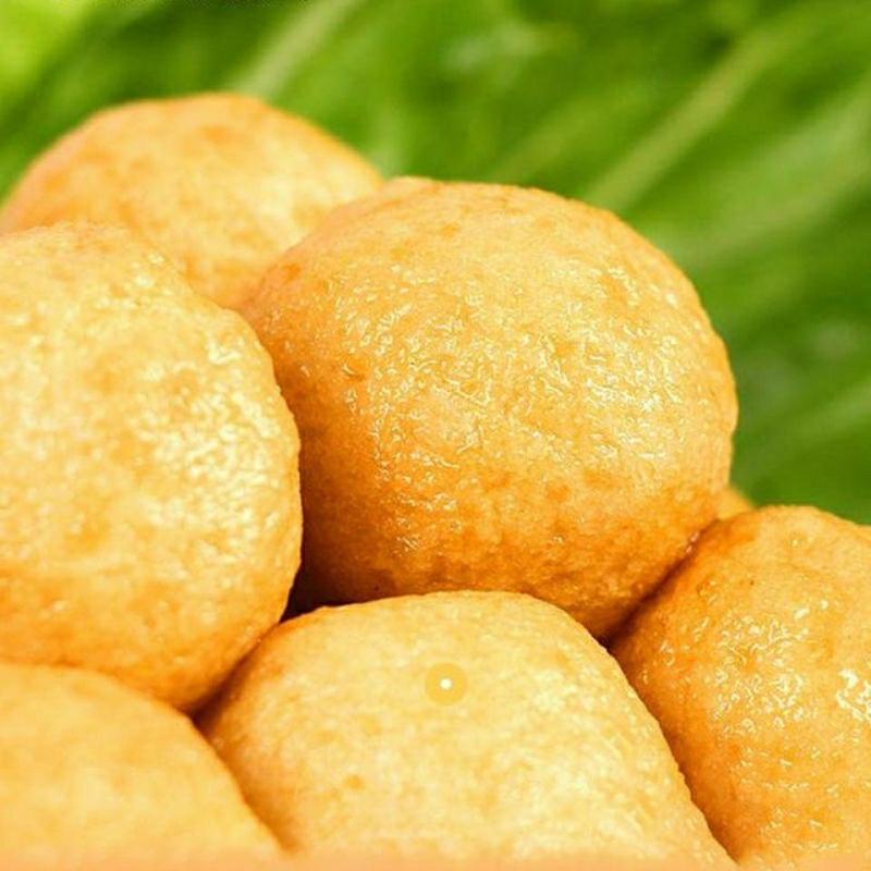 鸿津黄金炸鱼蛋咖喱黄金鱼丸商用小吃关东煮火锅麻辣烫食材