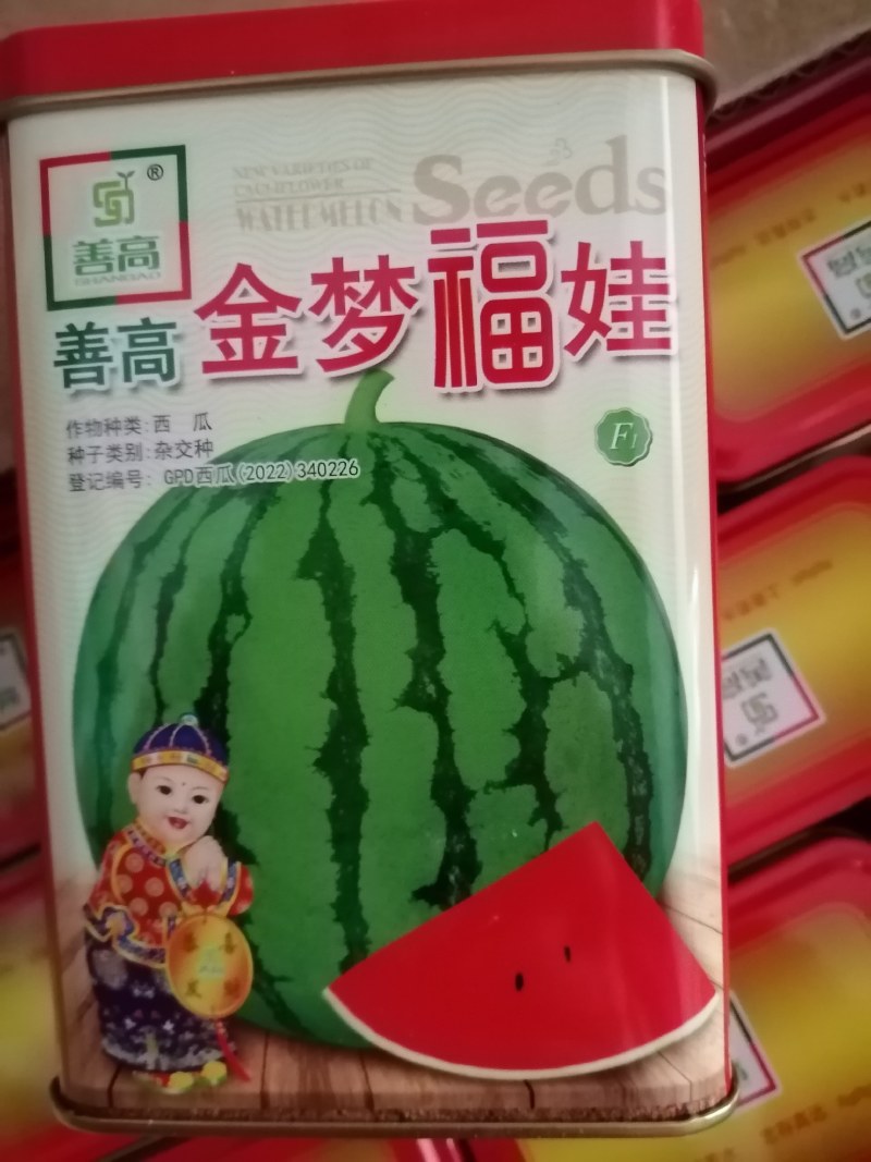 麒麒，长瓜大西瓜都有，大果红瓤皮薄不裂。产量高抗病毒。