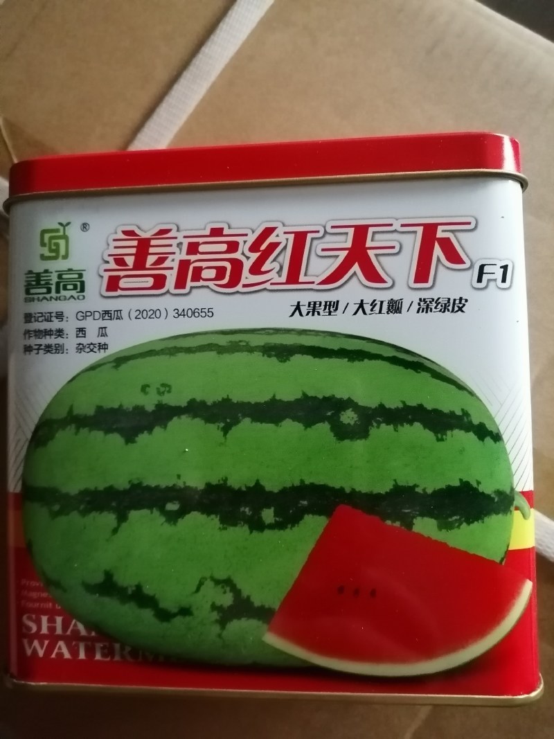 麒麒，长瓜大西瓜都有，大果红瓤皮薄不裂。产量高抗病毒。