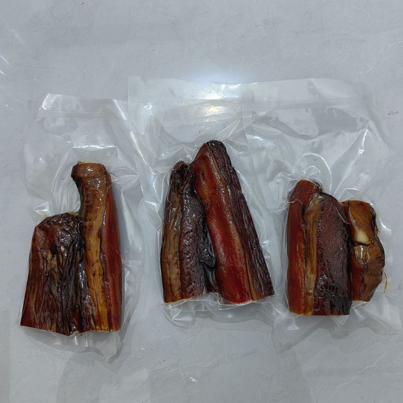 四川烟熏精品后腿、五花腊肉500g真空装厂家直销一件代发