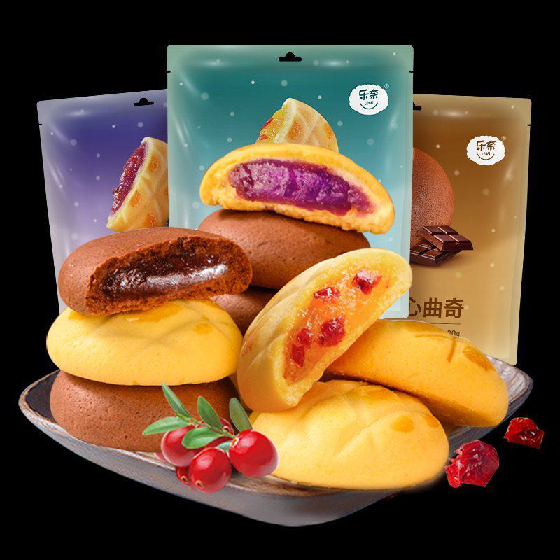 乐奈网红软心曲奇饼干蔓越莓年货零食大礼包早餐小吃批发休闲