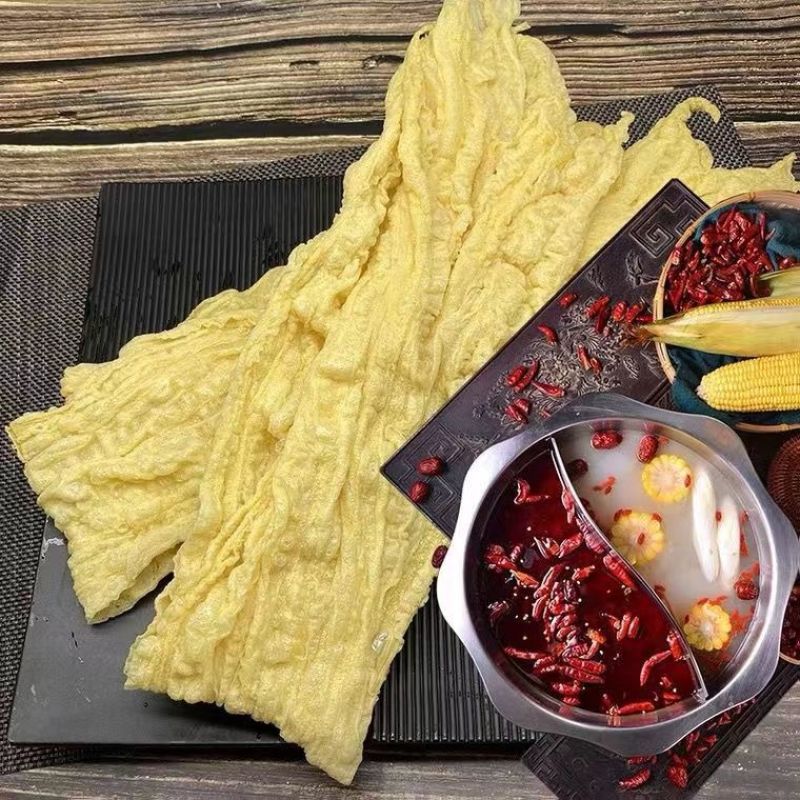 油炸腐竹响铃卷火锅食材麻辣烫螺蛳粉专用整箱批发