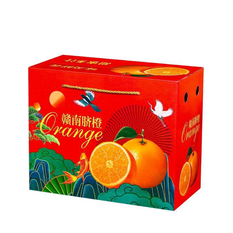 脐橙包装盒现货批发赣南脐橙礼盒红色手提橙子通用纸箱