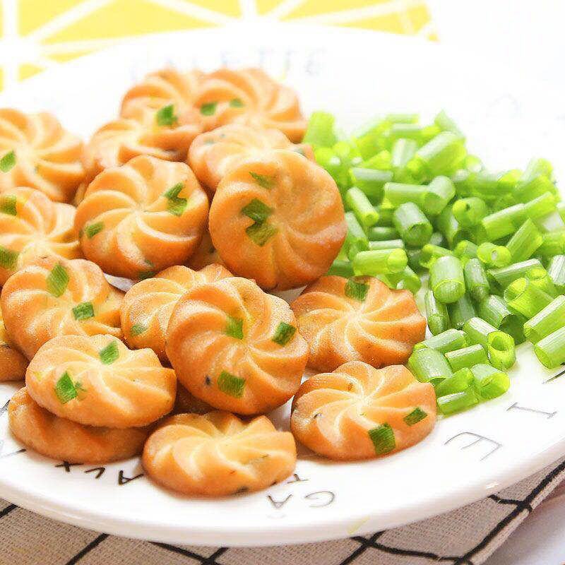 香葱饼干香葱芝麻小饼干酥性曲奇葱香味儿童早餐饼干办公室充