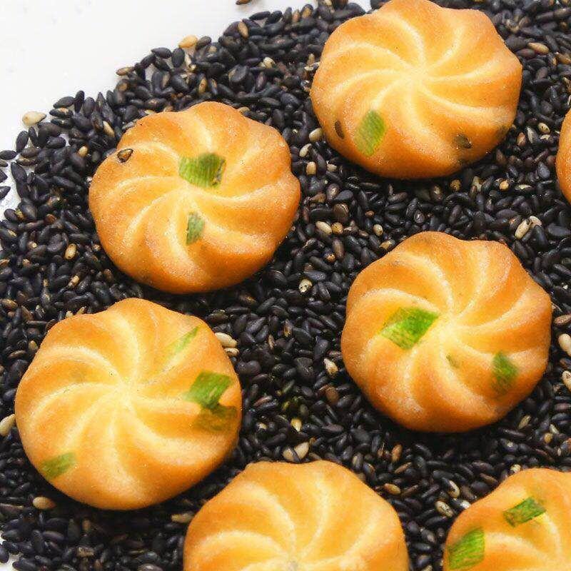 香葱饼干香葱芝麻小饼干酥性曲奇葱香味儿童早餐饼干办公室充