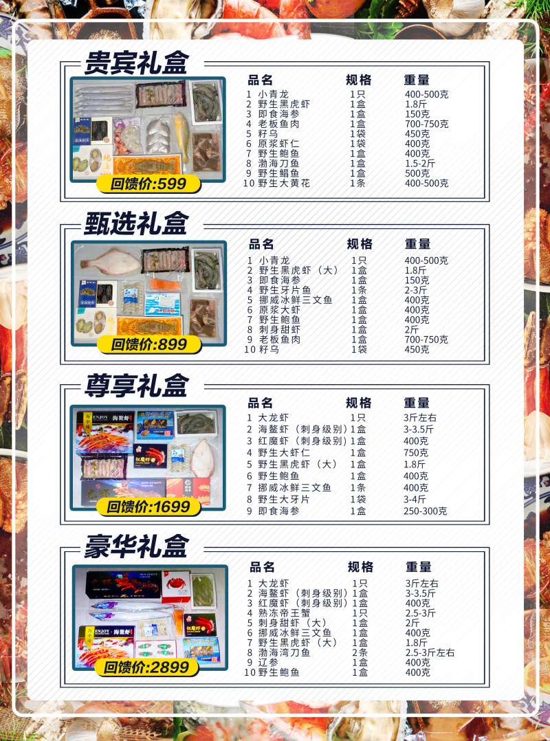 2025年海鲜礼盒，大连发货，折扣力度大