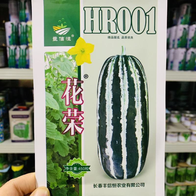 丰信恒花荣甜瓜种子博洋甜瓜种子花皮白条杂交组合酥脆香甜