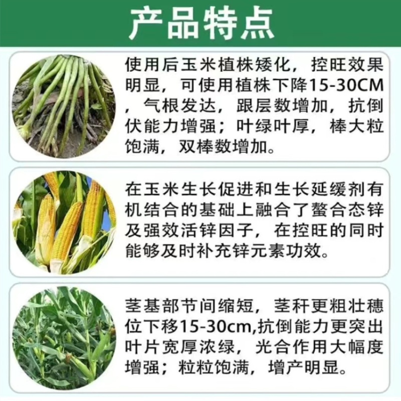 30%胺鲜乙烯利玉米专用型植物生长调节剂控旺抗倒伏农药