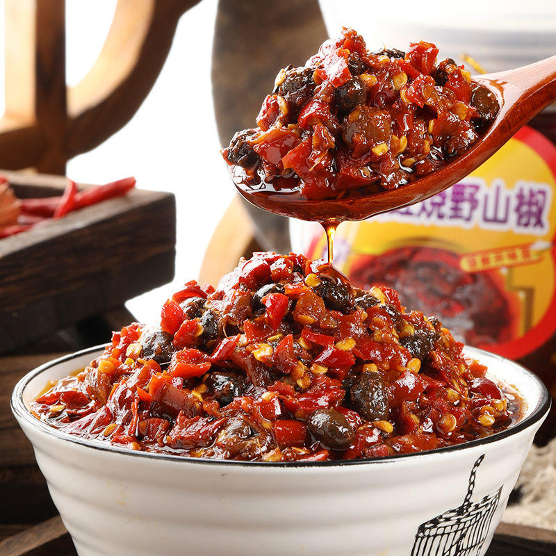 豆豉红烧野山椒5斤一包，湖南特产，工厂48小时直发