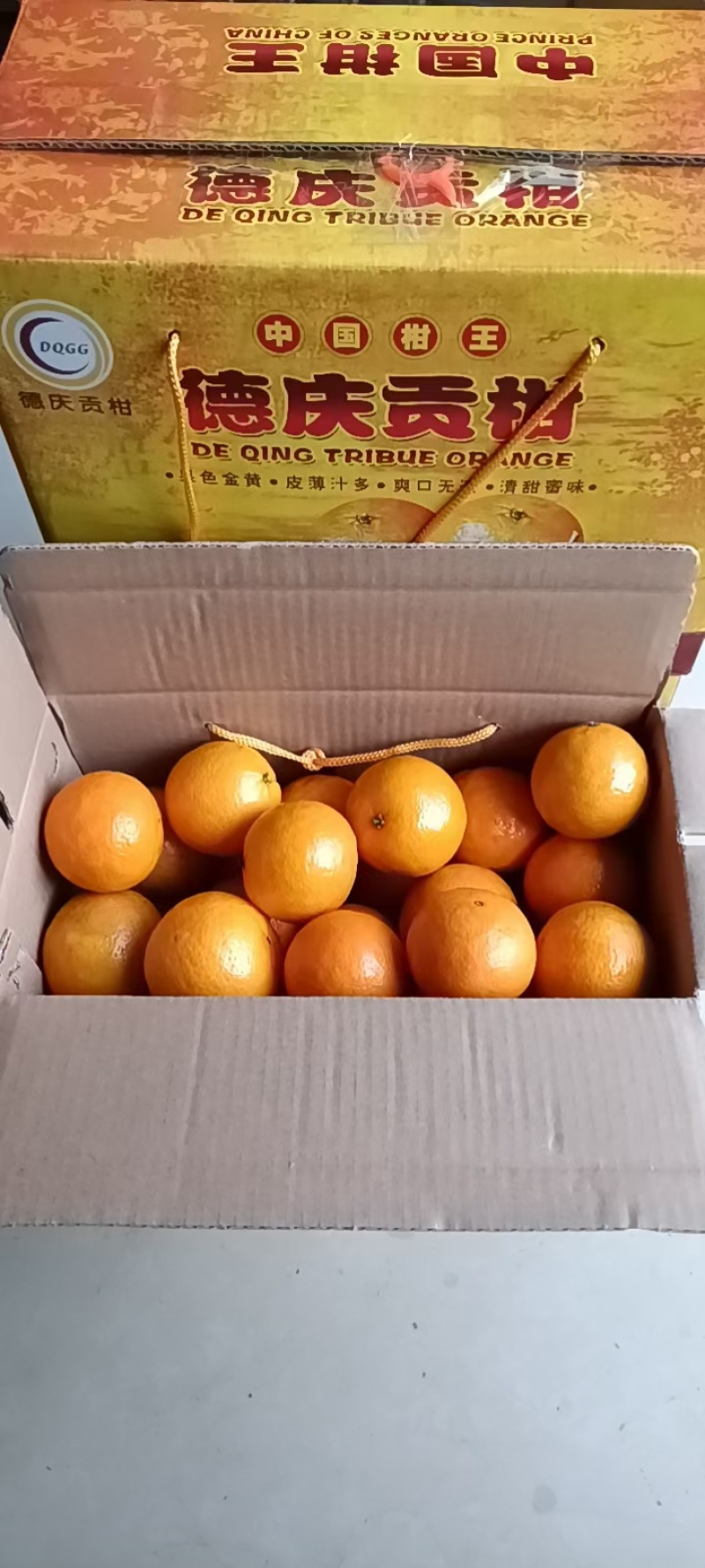 德庆皇帝柑，无冻伤果，口感超甜皮毛干净。