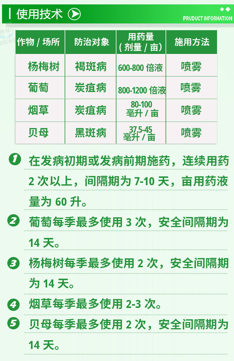 一帆金世20%抑霉唑杨梅树葡萄贝母褐斑病炭疽病黑斑病农药