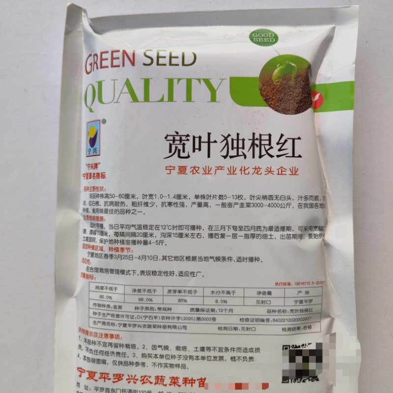 汉中雪韭不休眠韭菜种子耐寒品种