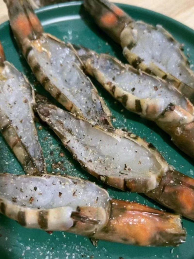 黑虎虾大虾新鲜海鲜冷冻老虎虾草虾400克x10盒