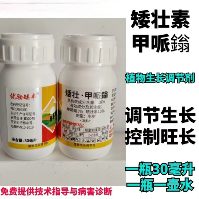 矮壮甲派嗡控旺矮化植物瓜果蔬菜通用叶面肥矮壮素控制旺长喷