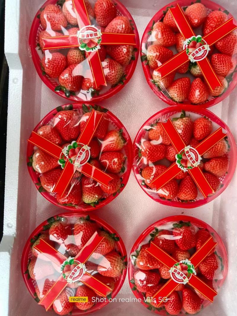 奶油草莓货源充足甜度高口感好一手货源价格美丽