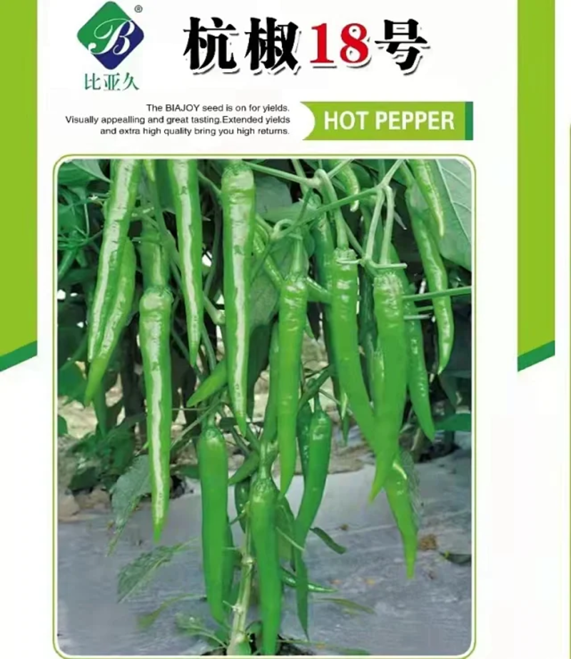 杭椒18辣椒种子果长13-15厘米早熟适合春秋栽培