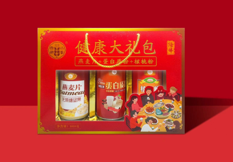 过年拜年有面子礼品麦片芝麻糊藕粉核桃蛋白质粉礼盒走亲戚送辈