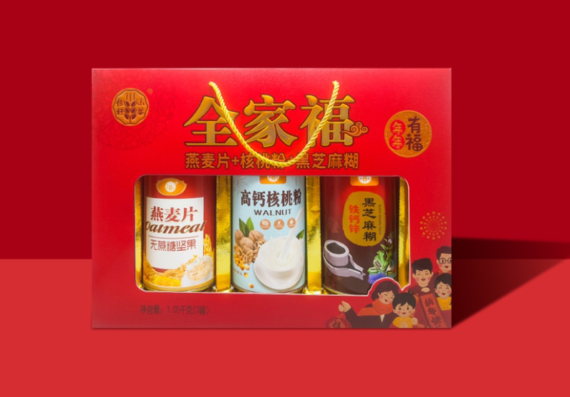 过年拜年有面子礼品麦片芝麻糊藕粉核桃蛋白质粉礼盒走亲戚送辈