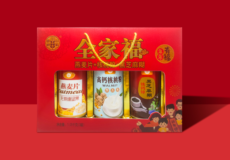 过年拜年有面子礼品麦片芝麻糊藕粉核桃蛋白质粉礼盒走亲戚送辈