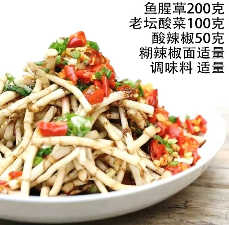 鱼腥草嫩根折耳草当季节嫩根鲜嫩脆爽保质保量包邮