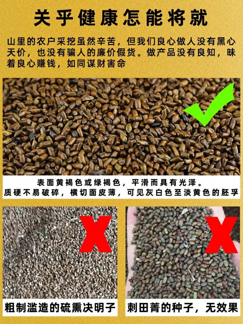正品3斤大粒决明子泡水野外生炒中药材炒制散装决明子