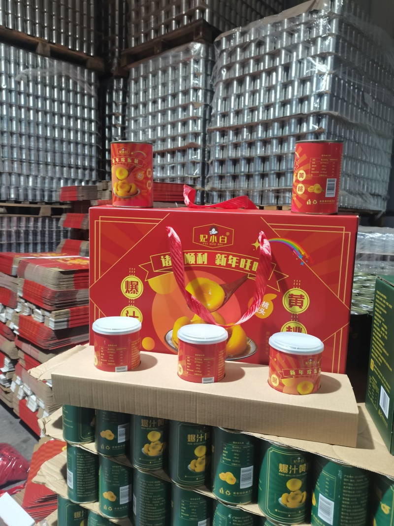 黄桃罐头一箱12罐一罐425克铁罐黄桃罐头