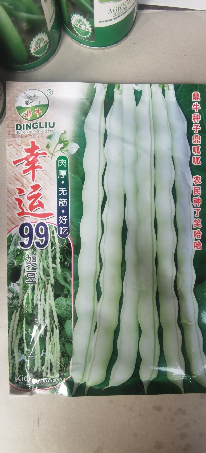 四季豆种子摘不败白棒豆早熟白荚白籽粗大肉厚无筋好吃