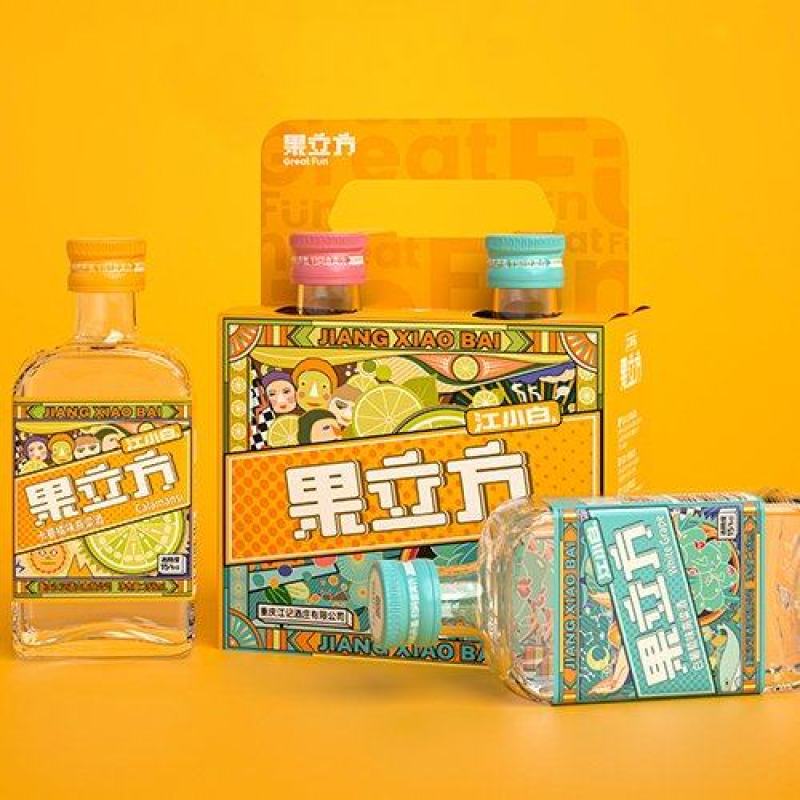 江小白果味酒果立方168ml*4瓶四种口味
