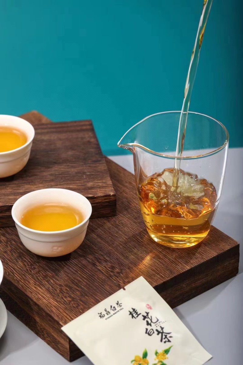 桂花白茶桂花老白茶贡眉茶叶珍藏高山寿眉茶