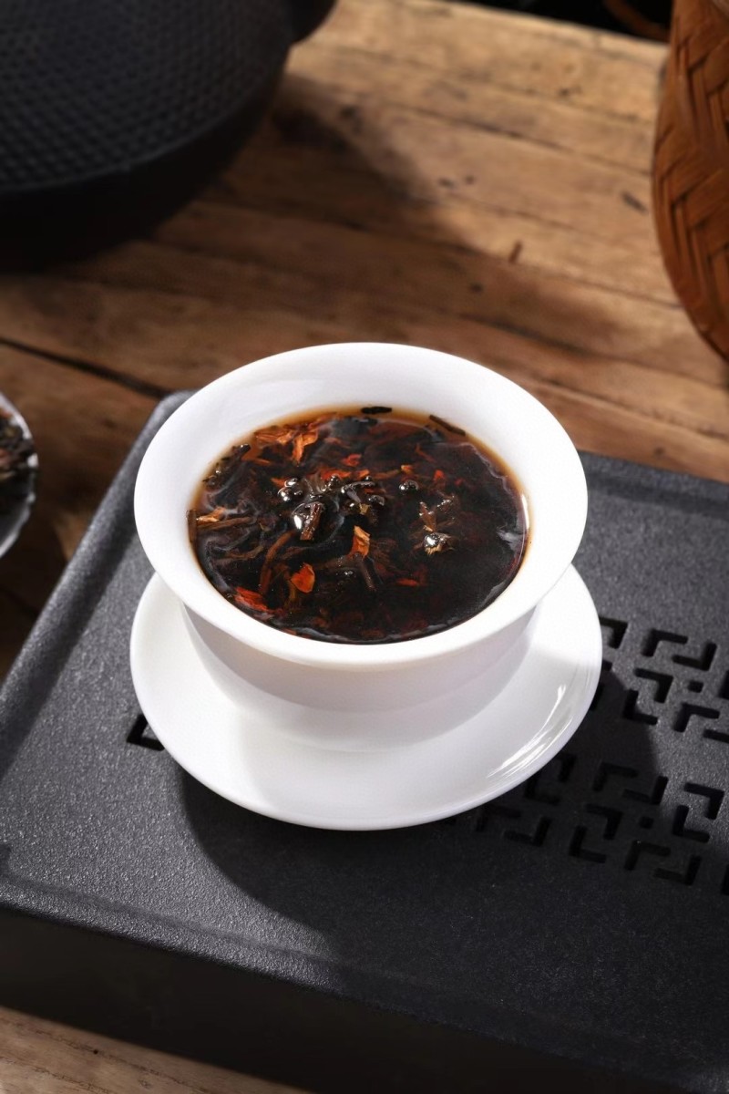 茉莉六堡茶梧州广西六堡茶黑茶熟茶茉莉花茶礼盒500g