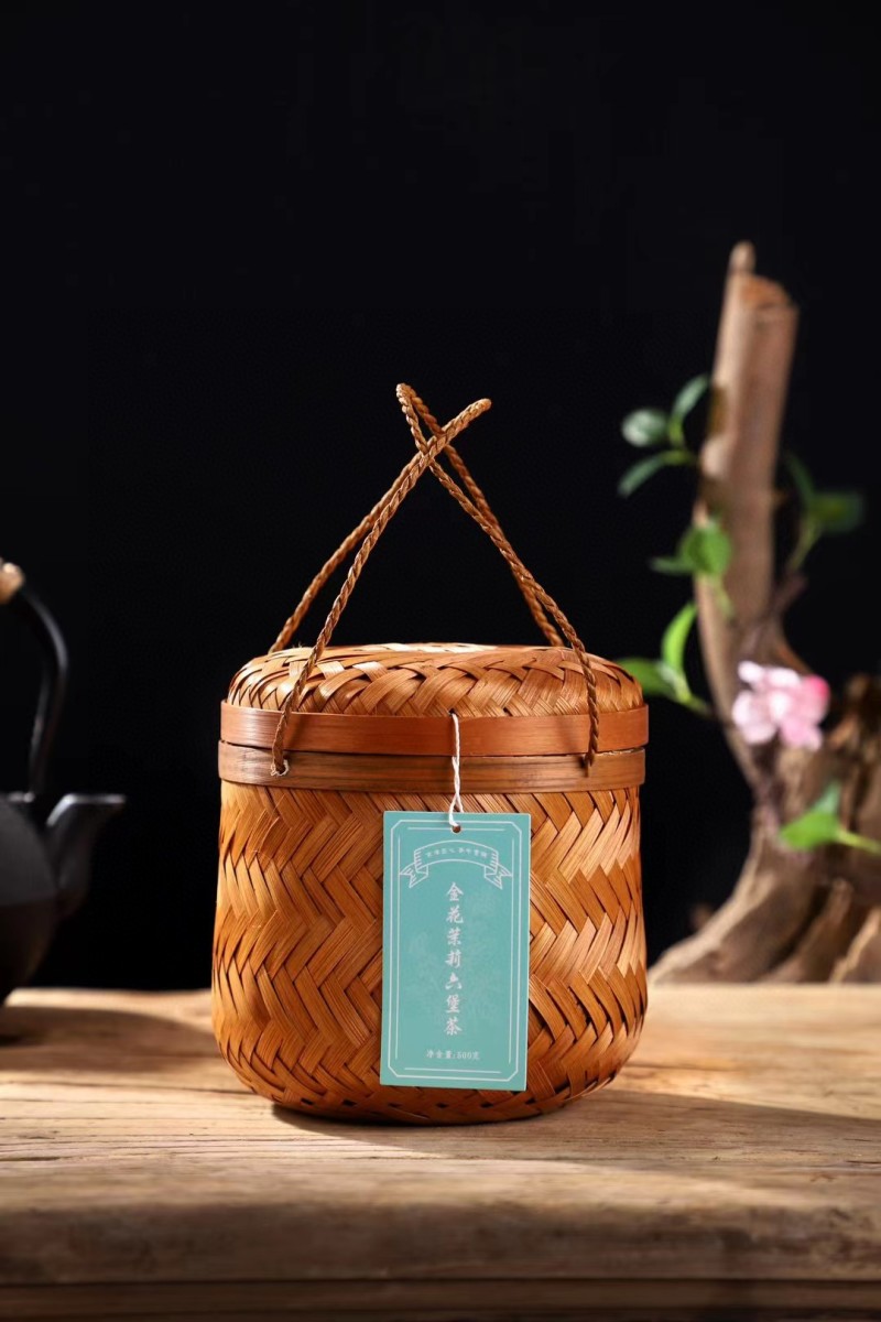 茉莉六堡茶梧州广西六堡茶黑茶熟茶茉莉花茶礼盒500g