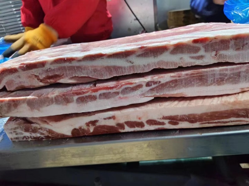 母猪去皮五花肉中方修边新货手续齐全厂家直发量大价优