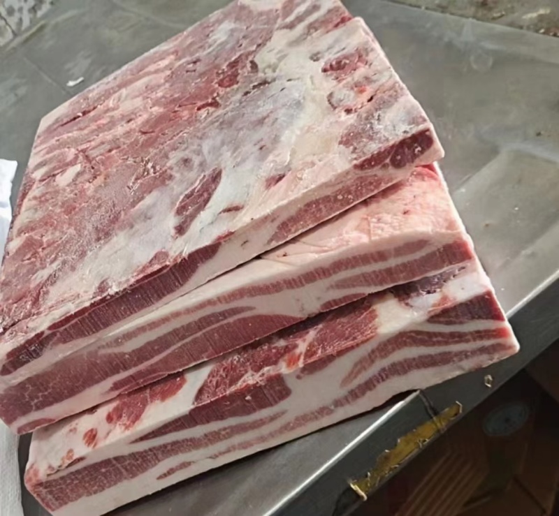 母猪去皮五花肉中方修边新货手续齐全厂家直发量大价优