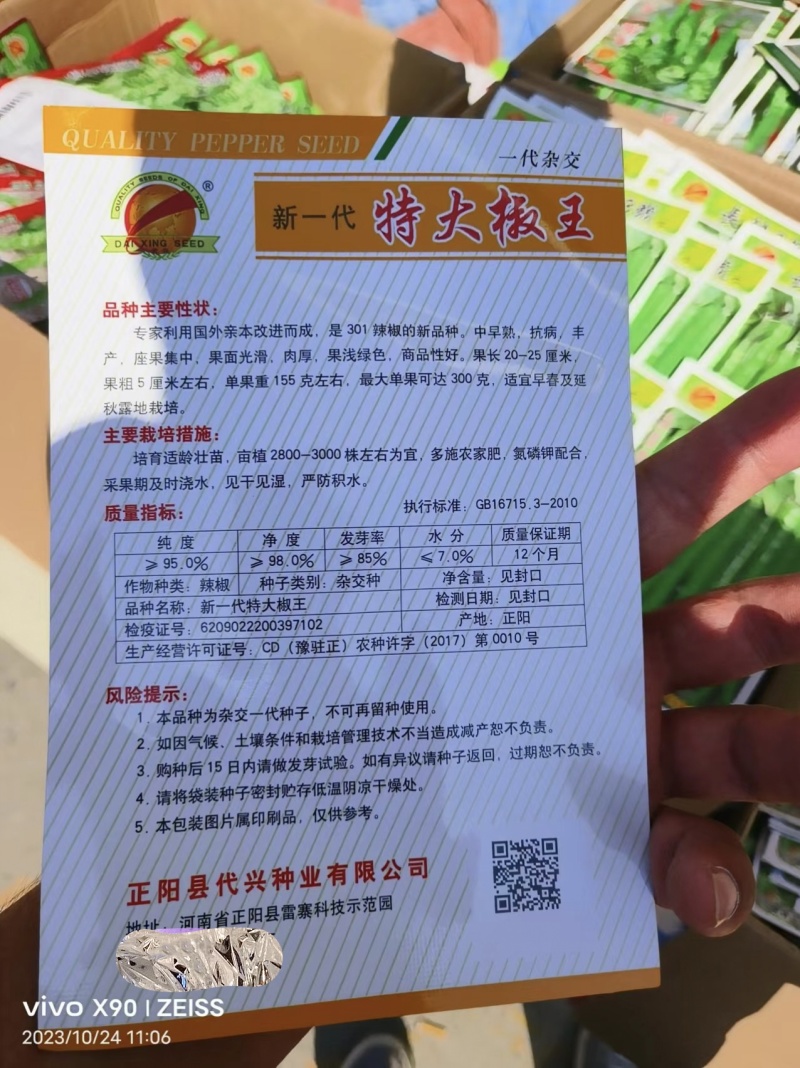 新一代特大椒王进口亲本中早熟果长25厘米大果300克露地